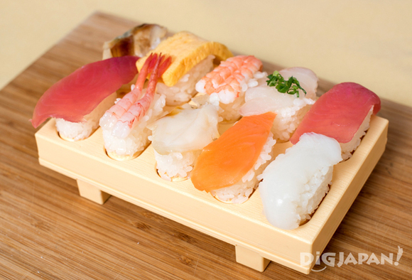 Finished nigirizushi sushi
