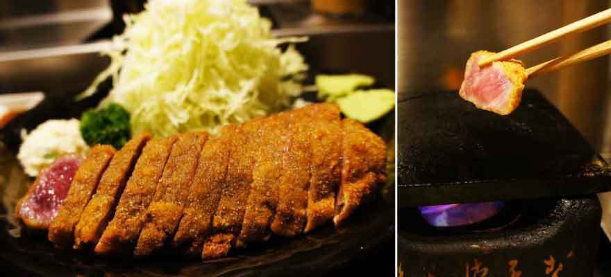 東京人氣排隊美食：牛かつもと村炸牛排定食，大口吃肉超滿足！