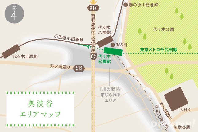 奥渋谷エリアマップ
