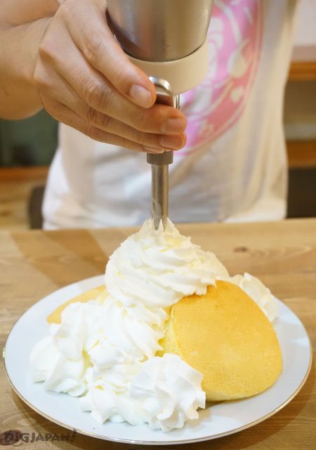 Rich Milk Souffle Pancakes at Chocolate Laboratory in Osaka