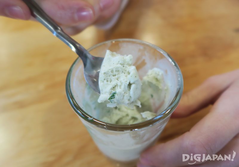 Coriander-salt ice cream from Paxi House Tokyo