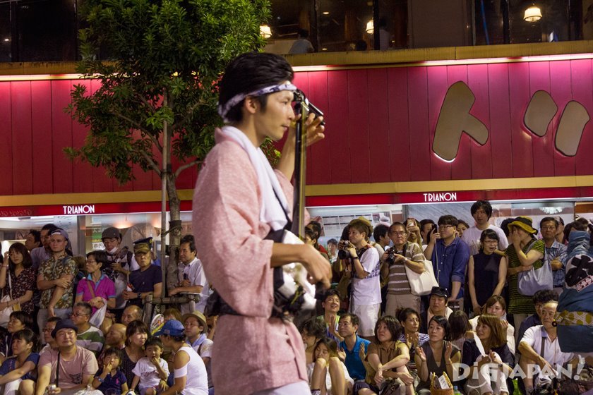 Shamisen player - Tokyo Koenji Awa Odori festival