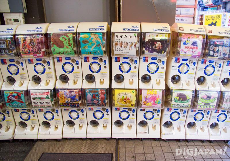 Capsule toy machines at Akihabara Gachapon Kaikan - Tokyo