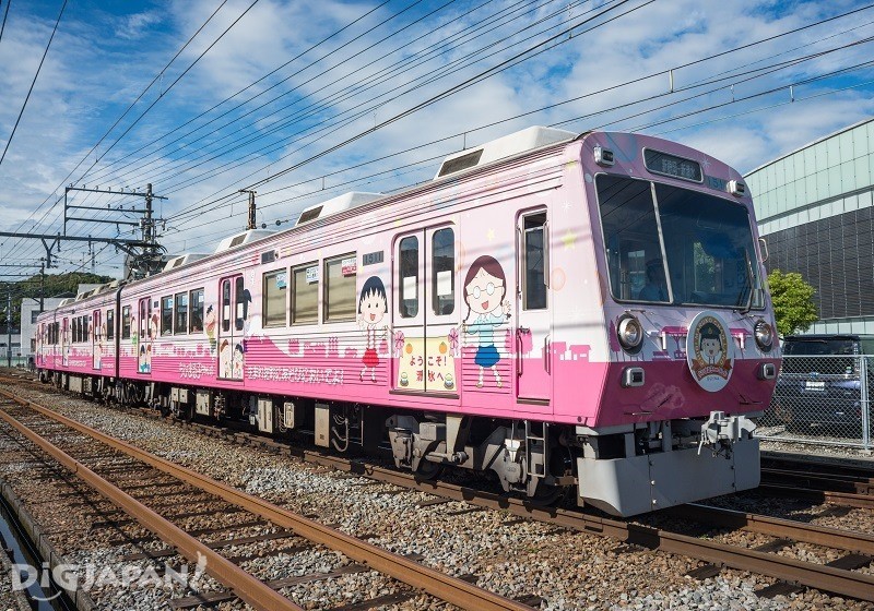 櫻桃小丸子彩繪列車粉紅