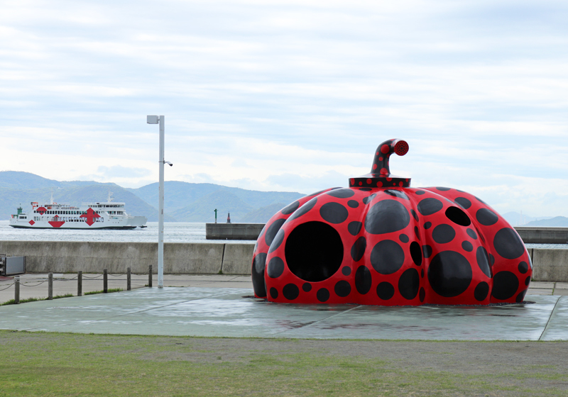 "Red Pumpkin" by Yayoi Kusama | 2006, Miyanoura Port